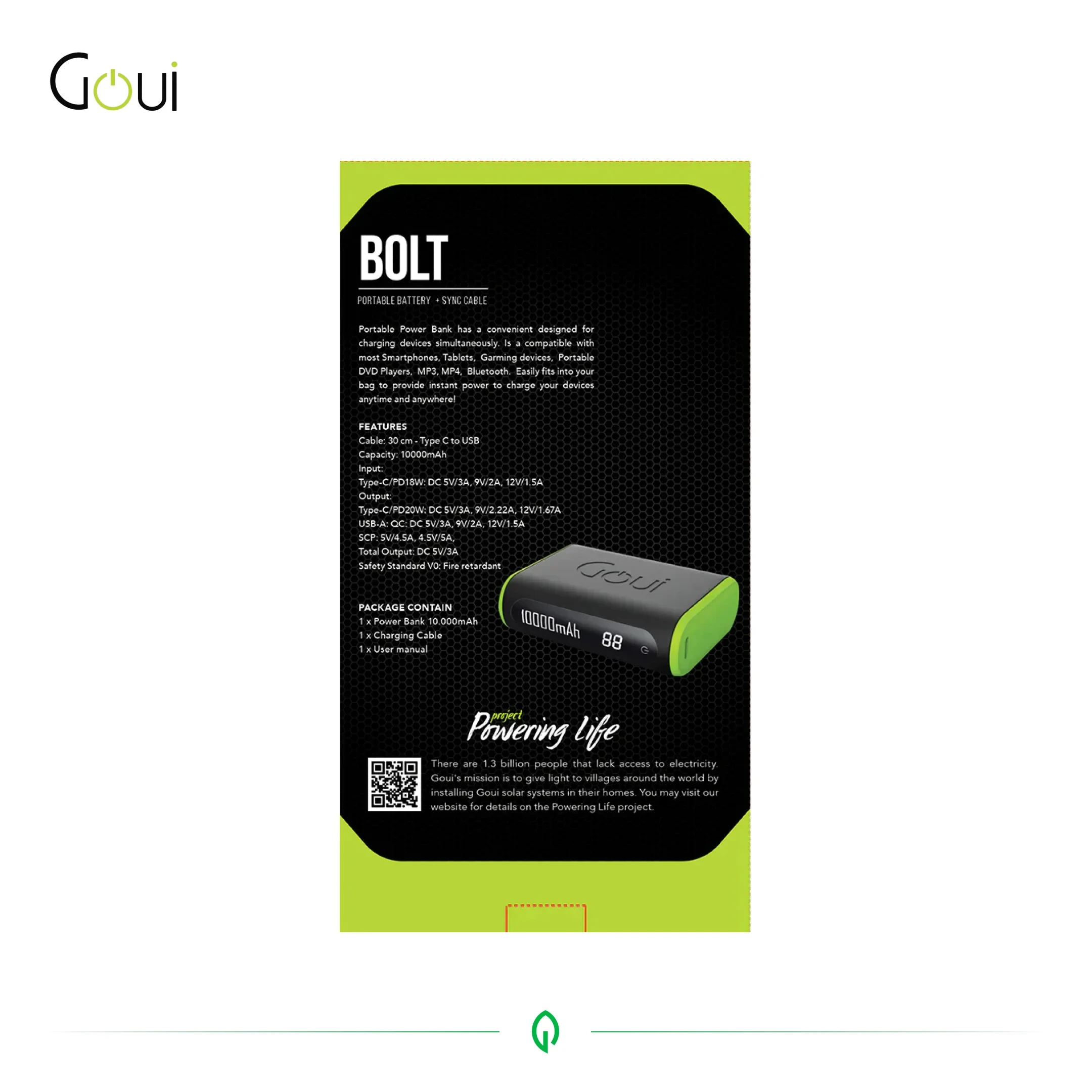 Goui Bolt - Mini PowerBank 10000 mAh